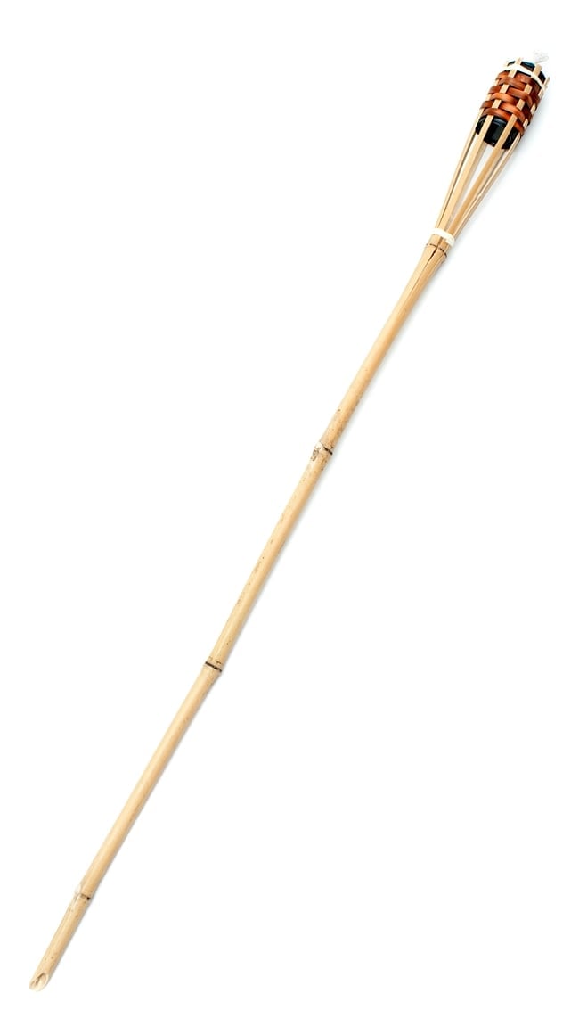 ［118cm］バンブートーチ キャンプなどのアウトドアへ！竹製のたいまつの写真たいまつ,松明,アウトドア,キャンプ,グランピング,照明,ライト,竹,バンブー,オイルランプ