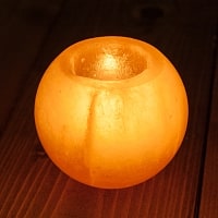 ヒマラヤ岩塩 キャンドルスタンド 球形の商品写真
