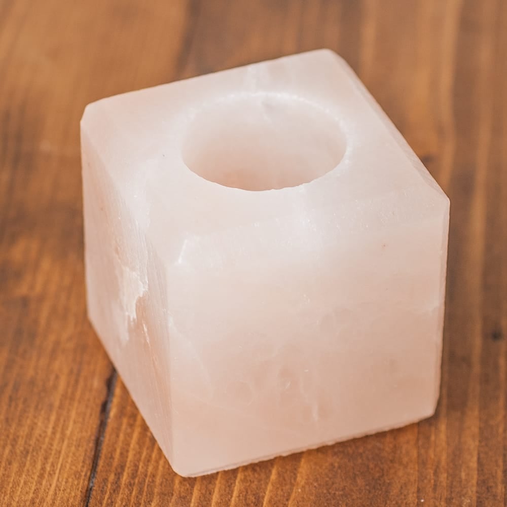 ヒマラヤ岩塩 キャンドルスタンド スクエア の通販 - TIRAKITA.COM
