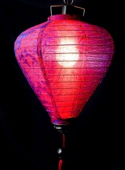 ベトナム伝統のホイアン・ランタン(提灯)　-お椀型　大 - サブ3