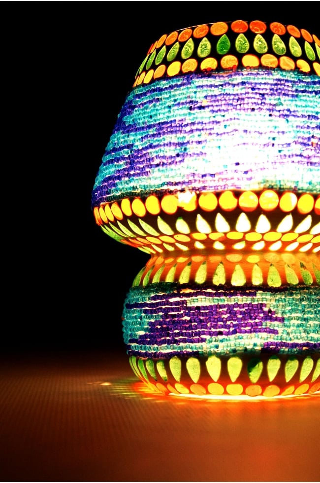 きのこ型ランプスタンド - Ｓサイズ〔直径：約14?〕 3 - 他の角度から撮影しました。