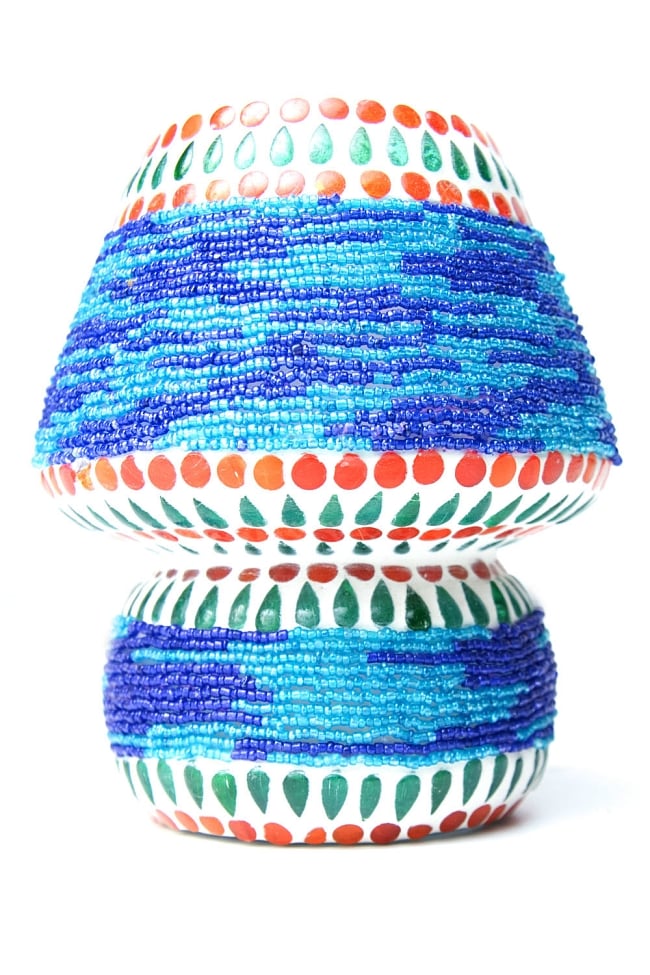 きのこ型ランプスタンド - Ｓサイズ〔直径：約14?〕 4 - 明るい場所で撮影してみました。