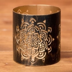 幾何学模様の透かし彫りが美しいマンダラランプ[高さ:8cm:No185175] - サブ4