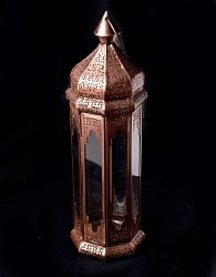 【35cm】モロッコスタイル　スタンド型LEDキャンドルランタン【ロウソク風LEDキャンドル付き】の商品写真