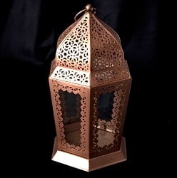 【29cm】モロッコスタイル　スタンド型LEDキャンドルランタン【ロウソク風LEDキャンドル付き】の商品写真