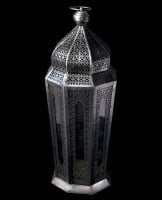 【40cm】モロッコスタイル スタンド型LEDキャンドルランタン【ロウソク風LEDキャンドル付き】