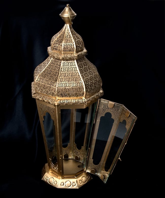 訳あり・51cm】モロッコスタイル スタンド型LEDキャンドルランタン