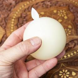 本物のロウで作られた　ゆらめく灯火 ロウソク風LEDキャンドルライト  〔7cm×8.5cm〕 - サブ3