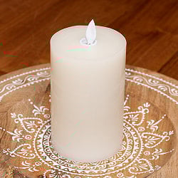 本物のロウで作られた　ゆらめく灯火 ロウソク風LEDキャンドルライト レインボー〔7.5cm×12.5cm〕 - サブ4