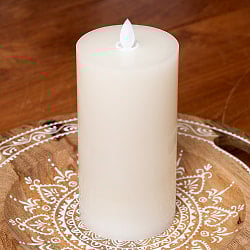 本物のロウで作られた　ゆらめく灯火 ロウソク風LEDキャンドルライト レインボー〔7.5cm×14.5cm〕 - サブ4