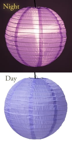 【23色展開】アジアのカラフル提灯・ランタン - 丸型　直径40cm - サブ4