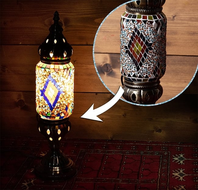 モザイクガラスのアラビアンランプ - 縦長・床置の選択用写真