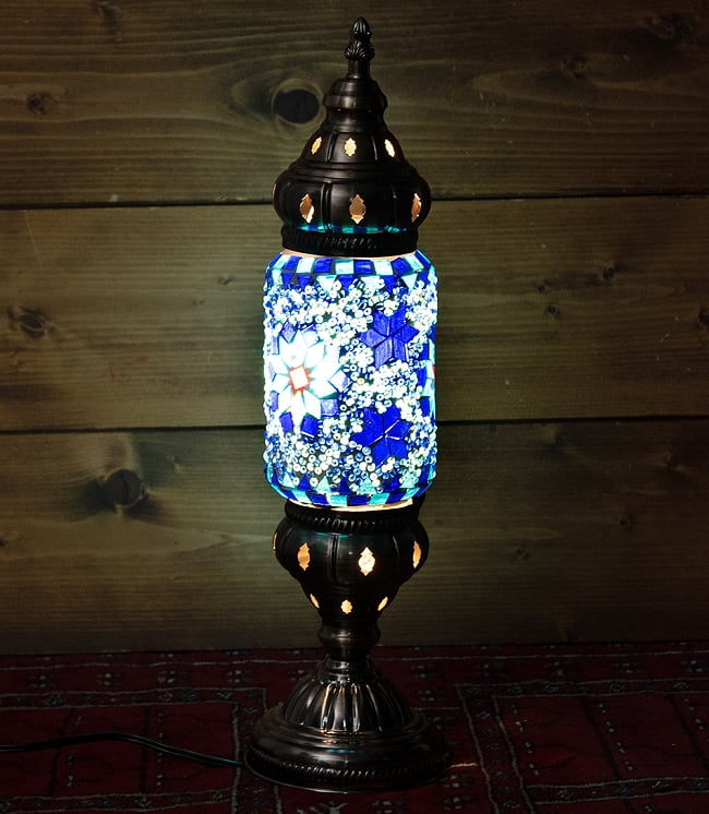 モザイクガラスのアラビアンランプ - 縦長・床置の写真