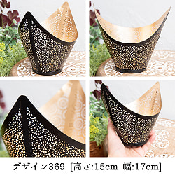 幾何学模様の透かし彫り キャンドルホルダーMサイズ - サブ3