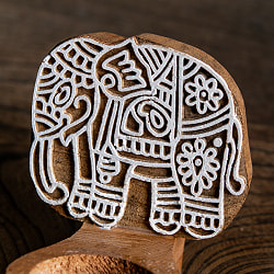 ウッドブロックのキャンドルホルダー - エレファント - サブ4