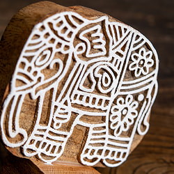 ウッドブロックのキャンドルホルダー - エレファント - サブ5