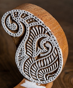 ウッドブロックのキャンドルホルダー - ペイズリー - サブ5