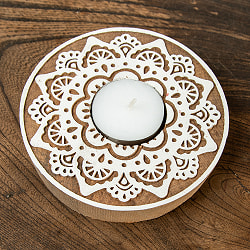 ウッドブロックのキャンドルホルダー - ランゴリ - サブ3