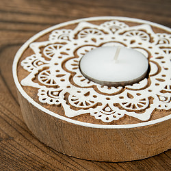 ウッドブロックのキャンドルホルダー - ランゴリ - サブ4