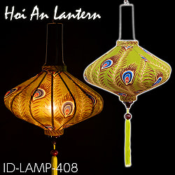 【自由に選べる3個セット】華やかな柄入り　ベトナム伝統のホイアン・ランタン〔提灯〕の写真