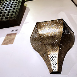 モロカンスタイルの壁掛け透し彫りランプ コーンタイプ - ブラス　アンティック【限定入荷・再入荷なし】 - サブ5