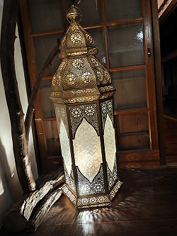 モロカンスタイルのゴールドフロアランタン【高さ:111cm 特大・限定入荷・再入荷なし】 - サブ3