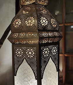 モロカンスタイルのゴールドフロアランタン【高さ:111cm 特大・限定入荷・再入荷なし】 - サブ5