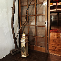 モロカンスタイルのゴールドフロアランタン【高さ:65cm】 - サブ3