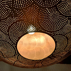 円錐形モロカンスタイルのゴールドペンダントランプ - ブラスアンティック【１点物・限定入荷・再入荷なし】 - サブ5