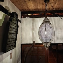 しずく型 モロカンスタイルのゴールドペンダントランプ - ブラスアンティック【高さ：71cm 特大・限定入荷・再入荷なし】(ID-LAMP-447)