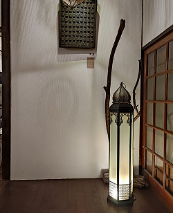 モロカンスタイルのフロアランプ - ブラック【高さ：121cm 特大・再入荷なし】 - サブ2