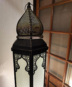 モロカンスタイルのフロアランプ - ブラック【高さ：121cm 特大・再入荷なし】 - サブ4