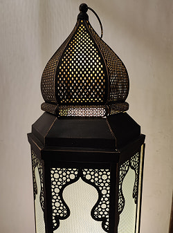 モロカンスタイルのフロアランプ - ブラック【高さ：121cm 特大・再入荷なし】 - サブ5