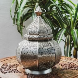 モロッコスタイル キャンドルランタン 吊り下げ/スタンド兼用【ロウソク風LEDキャンドル付き】 高さ:28cm 幅:20cm程度