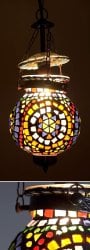 吊り下げランプ【小・モザイク】【ワケあり】の商品写真