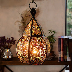 かぼちゃ形モロカンスタイルのペンダントランプ 高さ32cm - サブ2