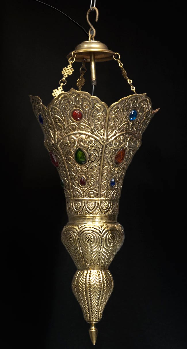 【ワケアリ】吊り下げタイプ - コーン型ハーレムランプ 4 - 中のランプを消して撮影しました