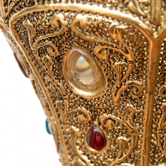 【ワケアリ】吊り下げタイプ - コーン型ハーレムランプ 9 - 写真のようにストーンが一個行方不明になってしまいました…そのためお求めやすくなっております。