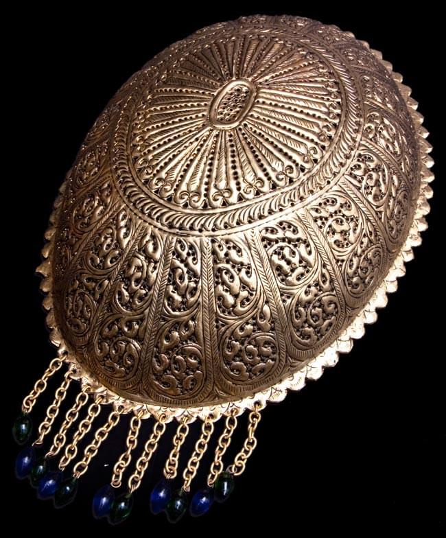 壁掛 - 卵型ハーレムランプ【33cm】 3 - 明るいところで見るとこんな感じです。金色が美しいです