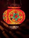 天吊 - カラフルモザイク・ハーレムランプの商品写真