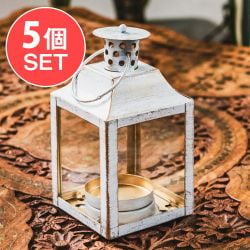 【5個セット】モロッコスタイル　キャンドルランタン 吊り下げ／スタンド兼用【ロウソク風LEDキャンドル付き】 高さ：11.5cm 幅：6cm程度の数割選択写真