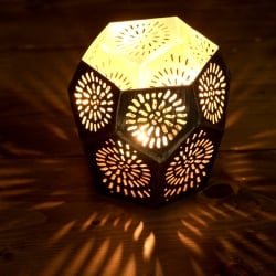 【6個セット】幾何学模様の透かし彫りが美しいマンダラランプ[六角形 高さ:10cm] - サブ4