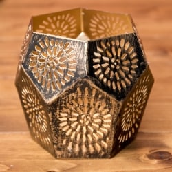 【6個セット】幾何学模様の透かし彫りが美しいマンダラランプ[六角形 高さ:10cm] - サブ5