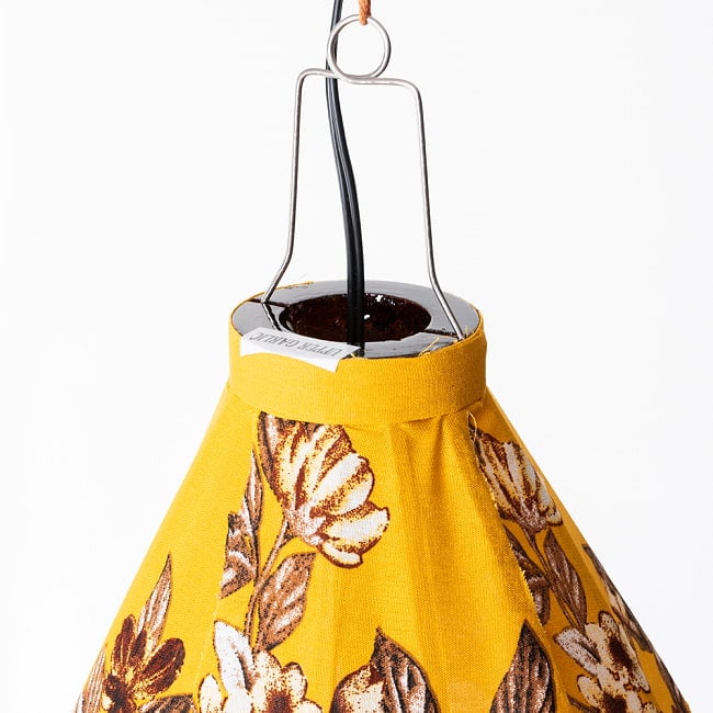 【3個セット】華やかな柄入り ベトナム伝統のホイアン・ランタン〔提灯〕 - ティアドロップ〔レトロ更紗模様〕 10 - 上部の写真です