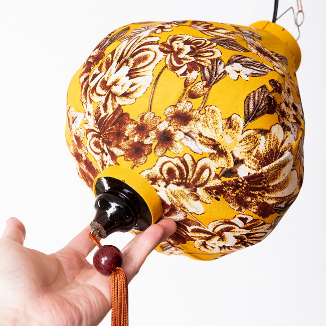 【3個セット】華やかな柄入り ベトナム伝統のホイアン・ランタン〔提灯〕 - ティアドロップ〔レトロ更紗模様〕 12 - とても良い雰囲気ですね