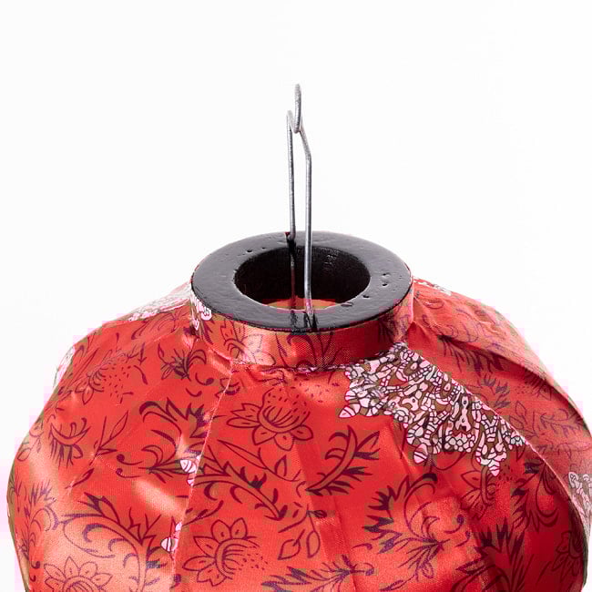 【3個セット】華やかな柄入り　ベトナム伝統のホイアン・ランタン〔提灯〕 - ほおずき型〔更紗マンダラ模様〕 10 - 上部の写真です