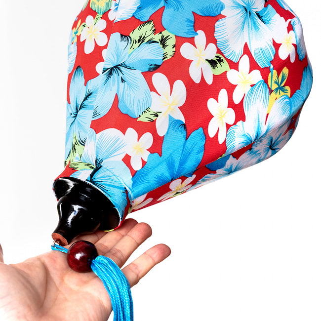 【5個セット】華やかな柄入り　ベトナム伝統のホイアン・ランタン〔提灯〕 - ほおずき型〔レトロ花模様〕 12 - とても良い雰囲気ですね