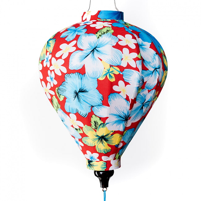 【5個セット】華やかな柄入り　ベトナム伝統のホイアン・ランタン〔提灯〕 - ほおずき型〔レトロ花模様〕 9 - 柄入りなので雰囲気があります