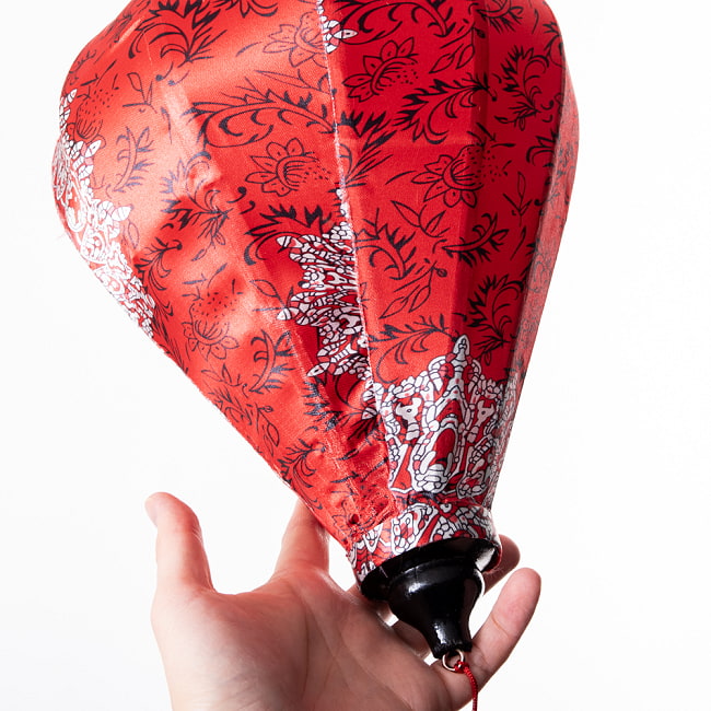 【5個セット】華やかな柄入り　ベトナム伝統のホイアン・ランタン〔提灯〕 - ほおずき型〔更紗マンダラ模様〕 12 - とても良い雰囲気ですね