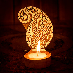 【3個セット】ウッドブロックのキャンドルホルダー - スタンドタイプ - サブ3